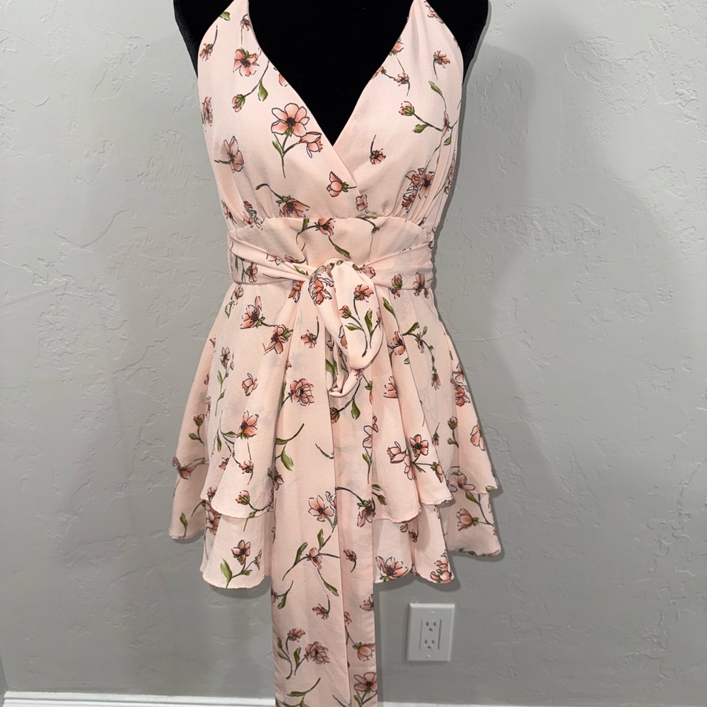 Light Pink Floral Mini Dress/Jumper